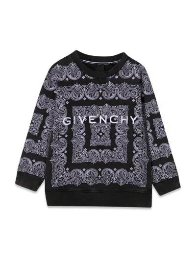GIVENCHY CREWNECK SWEATSHIRT PATTERNED PRINT AND LOGO