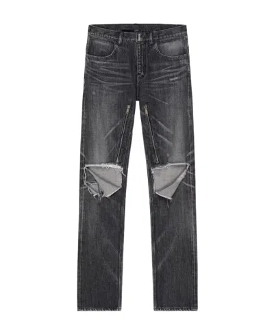 GIVENCHY STRAIGHT JEANS IN DESTROYED DENIM