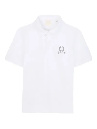GIVENCHY EMBROIDERED-LOGO POLO SHIRT