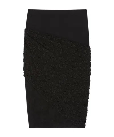 GIVENCHY GIVENCHY ASYMMETRIC FLORAL SKIRT
