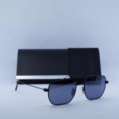 GIVENCHY GIVENCHY GV40041U 02C MATTE BLACK/GREY WITH SILVER LOGO PATTERNED MIRROR 54-1...