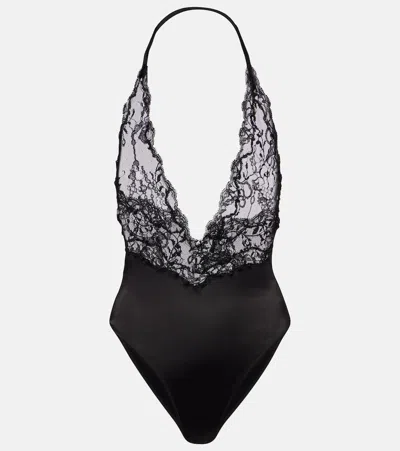 GIVENCHY LACE AND JERSEY BODYSUIT