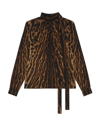 GIVENCHY GIVENCHY LEOPARD PRINT BLOUSE