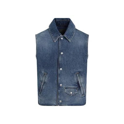 GIVENCHY DENIM SLEEVELESS JACKET