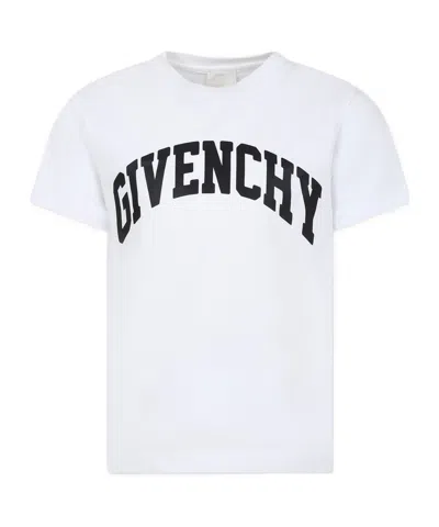 GIVENCHY GIVENCHY KIDS LOGO PRINTED CREWNEK T-SHIRT