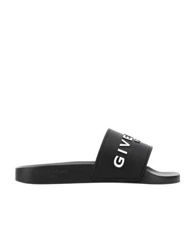 GIVENCHY GIVENCHY LOGO DETAILED SLIP-ON SLIDES