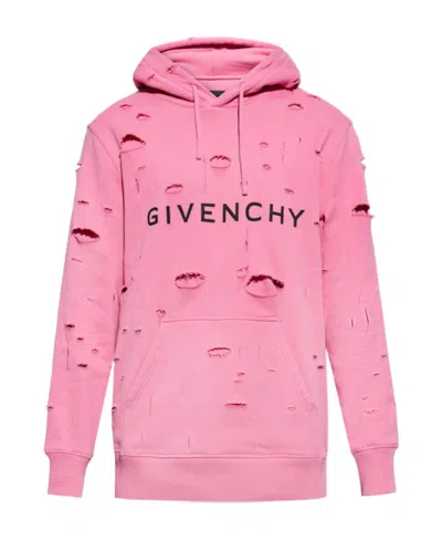 GIVENCHY GIVENCHY ARCHETYPE HOODIE WITH DESTROYED EFFECT