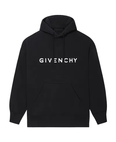 GIVENCHY GIVENCHY LOGO PRINTED DRAWSTRING HOODIE