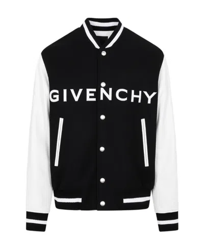 GIVENCHY GIVENCHY LOGO DETAILED VARSITY BOMBER JACKET