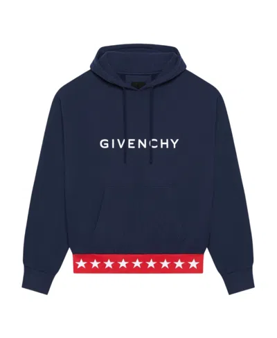 GIVENCHY GIVENCHY LOGO PRINTED DRAWSTRING HOODIE