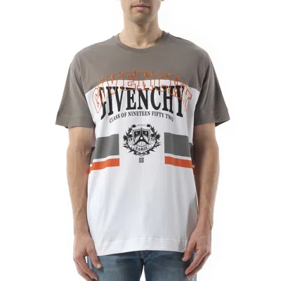 GIVENCHY MEN'S COLLEGE PRINT STRIPES LOGO T-SHIRT