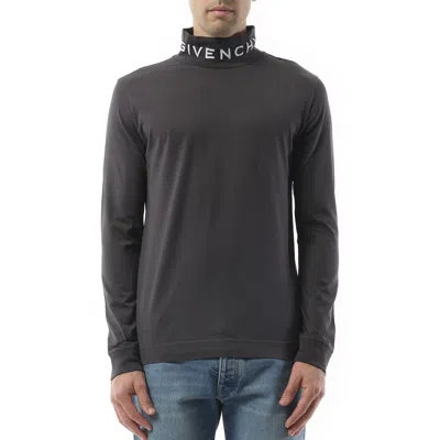 GIVENCHY MEN'S FADED LOGO DYED LONG SLEEVE T-SHIRT