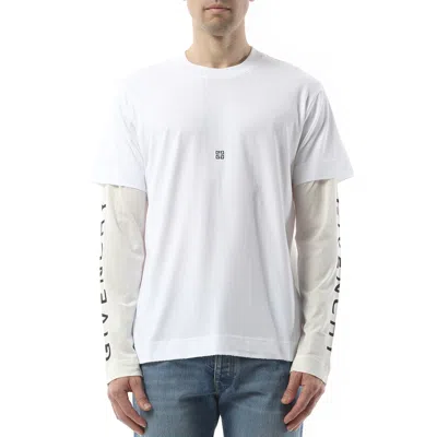 GIVENCHY MEN'S MULTI LAYER JERSEY LONG SLEEVE T-SHIRT