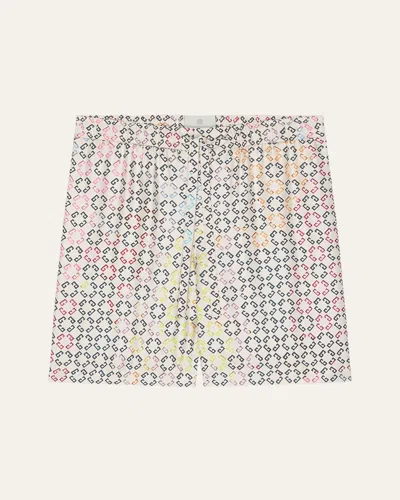 GIVENCHY MEN'S MULTICOLOR MONOGRAM SILK SHORTS