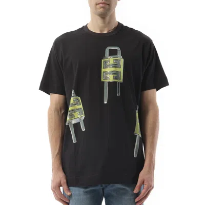 GIVENCHY MEN'S U-LOCK PRINT T-SHIRT