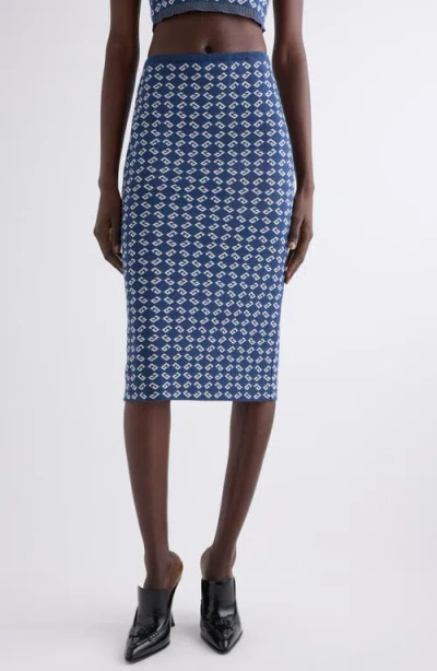 GIVENCHY GIVENCHY MONOGRAM 72 JACQUARD HIGH WAIST MIDI SKIRT