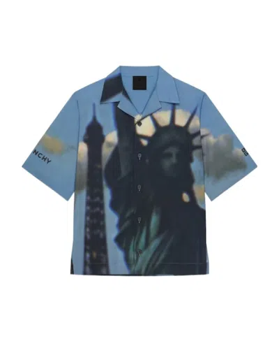 GIVENCHY HAWAIIAN COLLAR SHIRT IN POPLIN