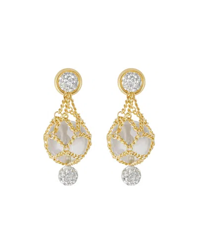GIVENCHY PEARLING EARRINGS IN METAL WITH PEARLS AND CRYSTALS