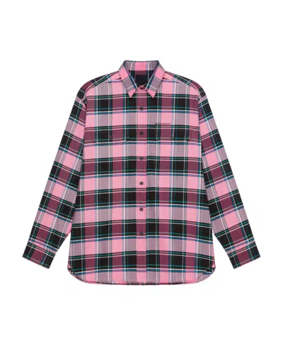 GIVENCHY GIVENCHY LOGO EMBROIDERED CHECKERED SHIRT