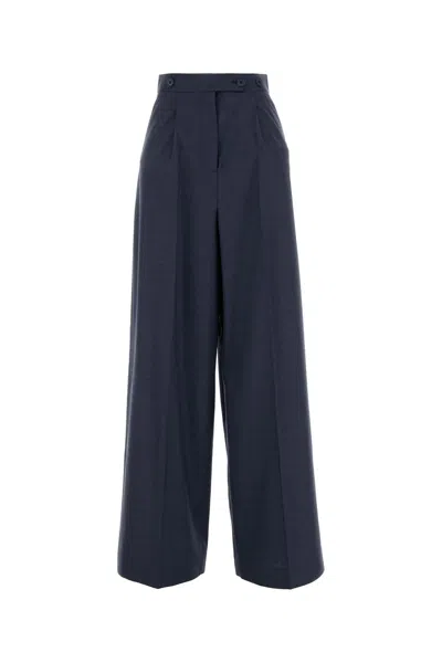 GIVENCHY GIVENCHY BLUE WOOL PALAZZO PANT