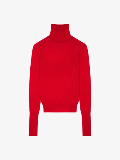 GIVENCHY PULL SLIM EN LAINE AVEC DOS OUVERT DRAPÉ ET DÉTAIL 4G