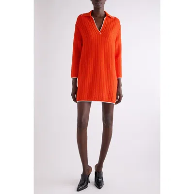 GIVENCHY GIVENCHY RIB POLO SWEATER MINIDRESS