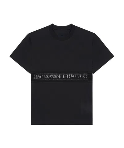 GIVENCHY GIVENCHY T-SHIRT WITH LACE WEBBING