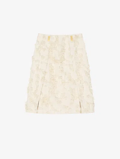 GIVENCHY SKIRT IN FLORAL CUT THREAD FABRIC
