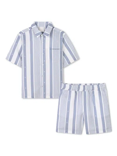 GIVENCHY STRIPED SHIRT AND SHORTS SET