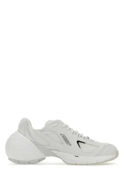 GIVENCHY GIVENCHY WHITE MESH AND SYNTHETIC LEATHER TK MX SNEAKERS