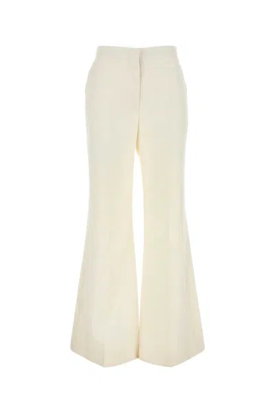 GIVENCHY WHITE LINEN WIDE-LEG PANT