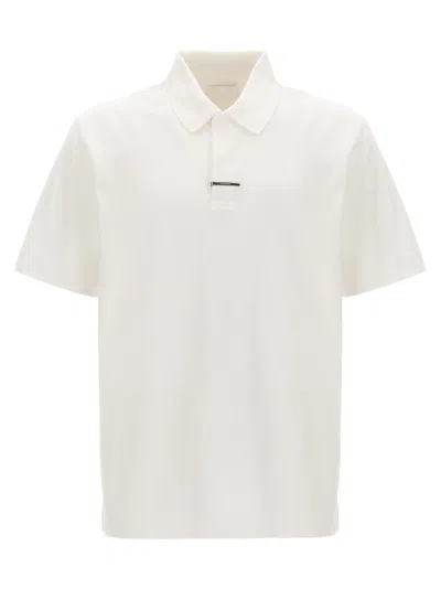 GIVENCHY WHITE METAL CLIP POLO SHIRT