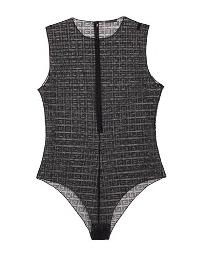 GIVENCHY GIVENCHY WOMAN BODYSUIT BLACK SIZE L POLYAMIDE, ELASTANE