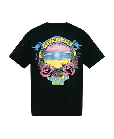 GIVENCHY GIVENCHY LOGO PRINTED CREWNECK T-SHIRT