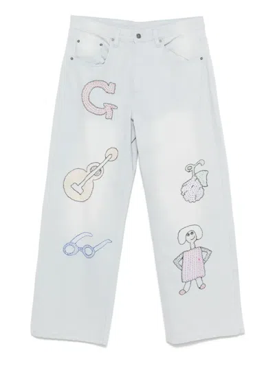 GLASS CYPRESS EMBROIDERED JEANS