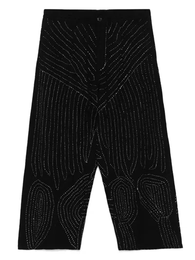 GLASS CYPRESS EMBROIDERED TROUSERS