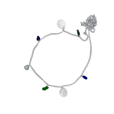 GLASSTYK I/S WOMEN'S BLUE / GREEN FRAGMENTS BELLY CHAIN