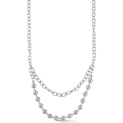 GLAZE JEWELRY GLAZE JEWELRY BALL BEAD & CHAIN LAYERED NECKLACE