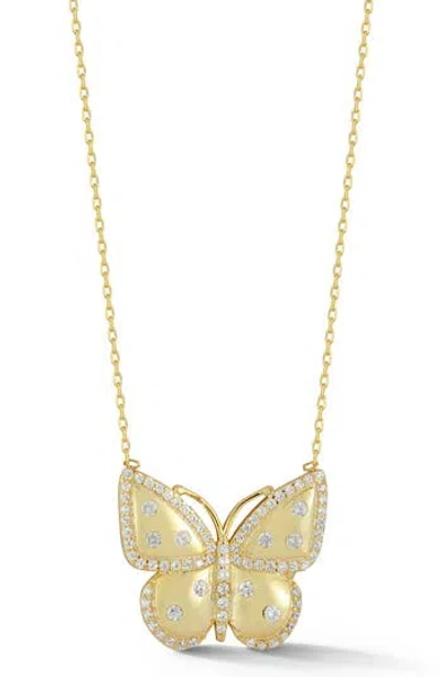 GLAZE JEWELRY GLAZE JEWELRY CRYSTAL BUTTERFLY PENDANT NECKLACE