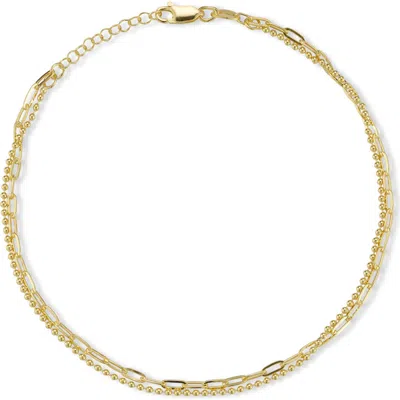 GLAZE JEWELRY GLAZE JEWELRY LAYERED CHAIN ANKLET
