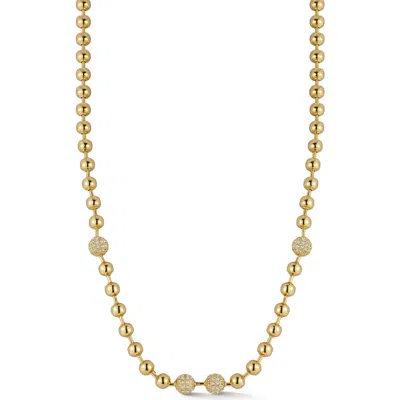 GLAZE JEWELRY GLAZE JEWELRY PAVÈ BALL CHAIN NECKLACE