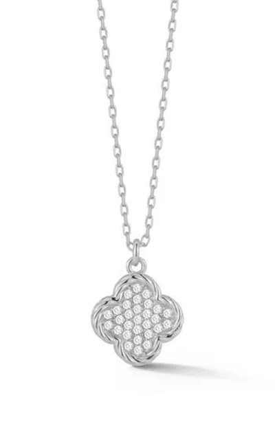 GLAZE JEWELRY GLAZE JEWELRY PAVÉ CLOVER PENDANT NECKLACE