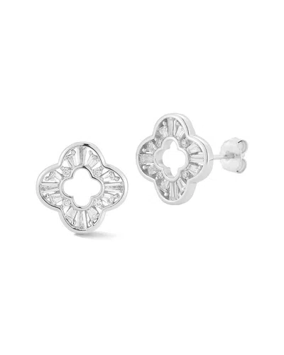 GLAZE JEWELRY GLAZE JEWELRY SILVER CZ OPEN CLOVER EARRINGS