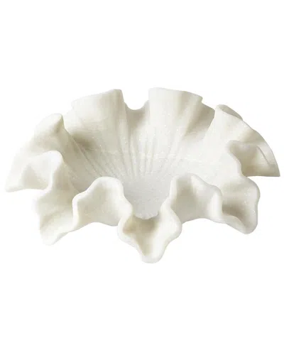 GLOBAL VIEWS GLOBAL VIEWS MARBLE RUFFLE BOWL