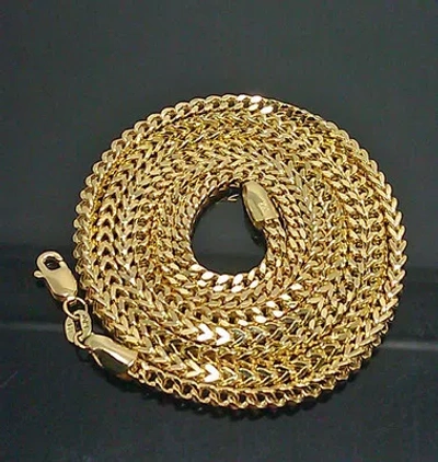 GLOBALWATCHES10 REAL 10K YELLOW GOLD FRANCO CHAIN 26" NECKLACE 3.5MM