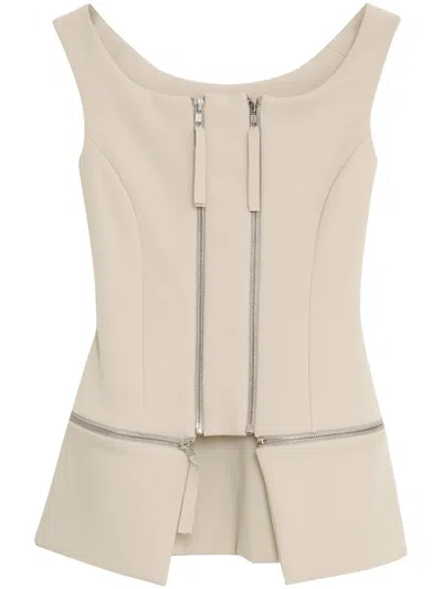 GLORIA COELHO DOUBLE-ZIPPER TOP