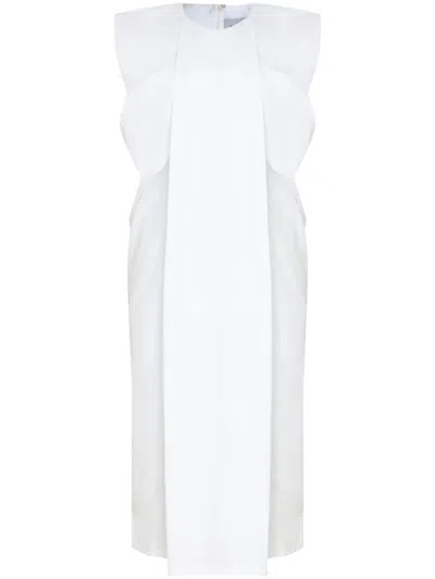 GLORIA COELHO GATHERED-DETAILED MIDI DRESS