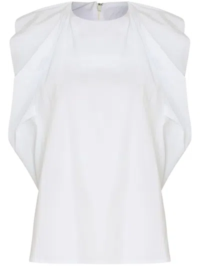 GLORIA COELHO PLEATED SLEEVELESS BLOUSE