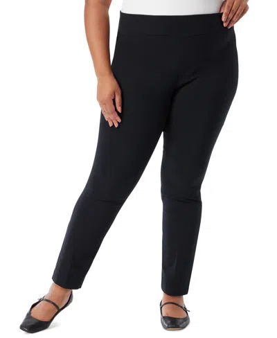 GLORIA VANDERBILT PLUS SIZE SOLID PULL-ON TROUSERS