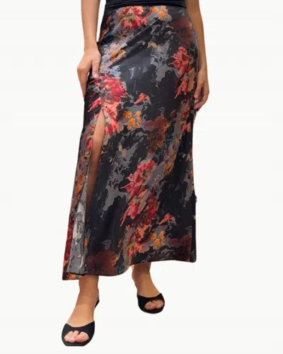 GO BY GO SILK GO SLIT DIFFERENCE SKIRT IN BOTANIC GARDEN